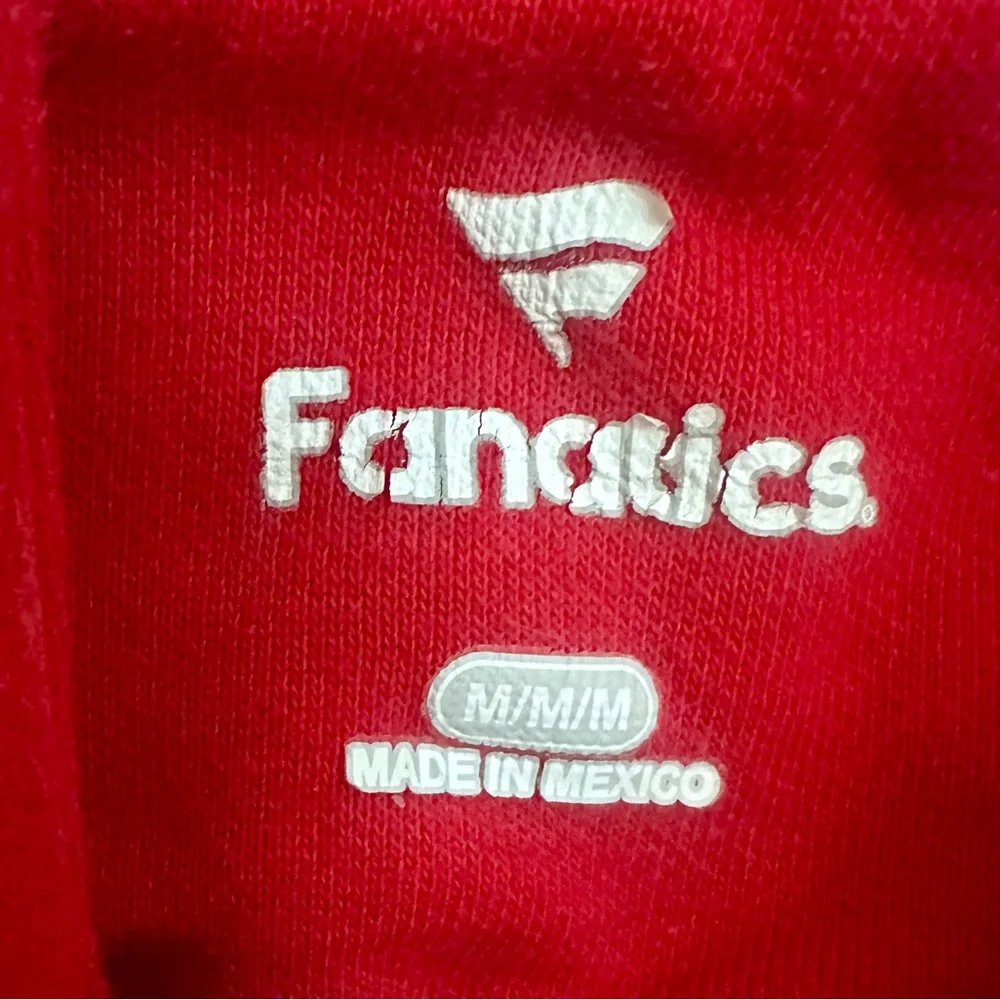 Fanatics Red Hoodie with Blue and White Logo - Picture 4 of 4